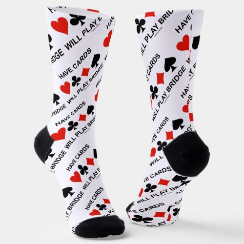Have Cards Will Play Bridge Four Card Suits Socks