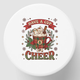 Have Cup Cheer Christmas Plaid Mug Hot Cocoa Snowm Mini Candle Favors