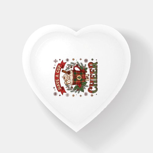 Have Cup Cheer Christmas Plaid Mug Hot Cocoa Snowm Paperweight