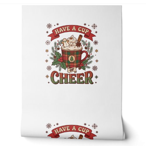 Have Cup Cheer Christmas Plaid Mug Hot Cocoa Snowm Wallpaper