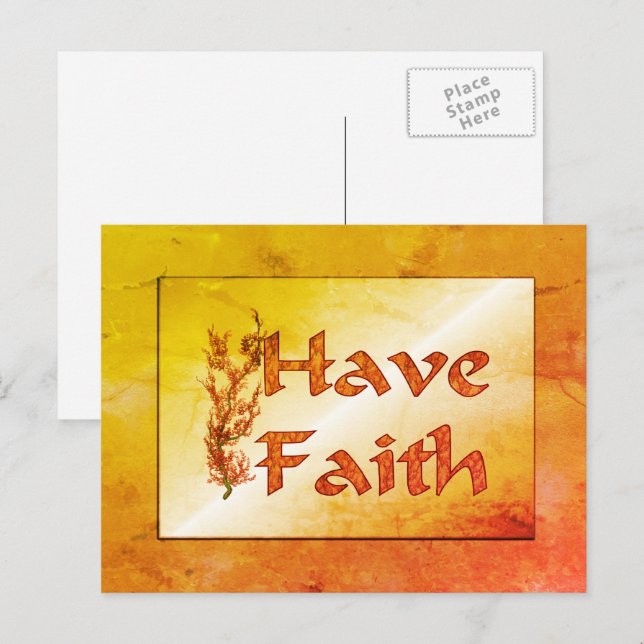 Have Faith Flowering Tree Inspirational Postcard (Front/Back)