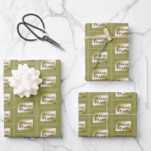 Have Faith Flowering Tree Inspirational Wrapping Paper Sheets