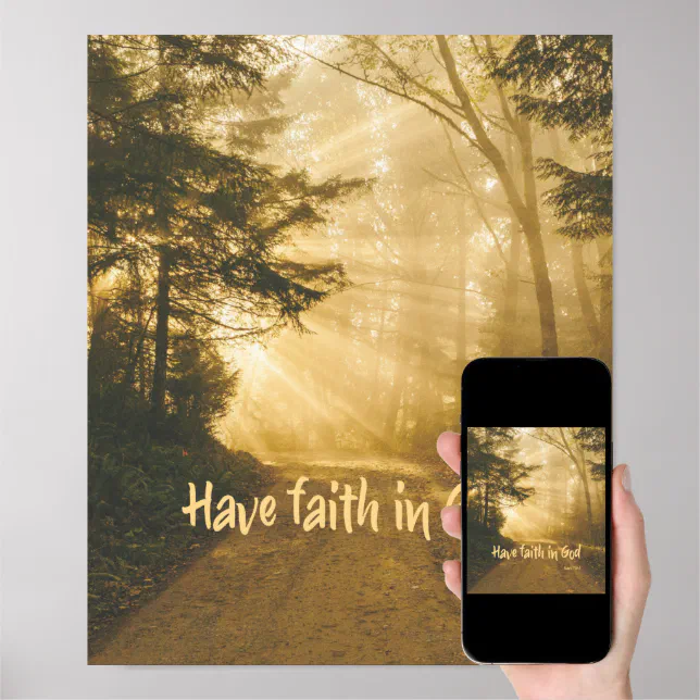 Have Faith in God Bible Verse Christian Poster | Zazzle