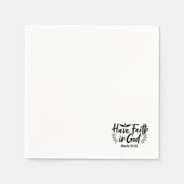 Have Faith in God Mark 11:22 Inspirational Quote Napkins (Front)