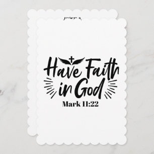 Have Faith in God Mark 11:22 Inspirational Quote Thank You Card