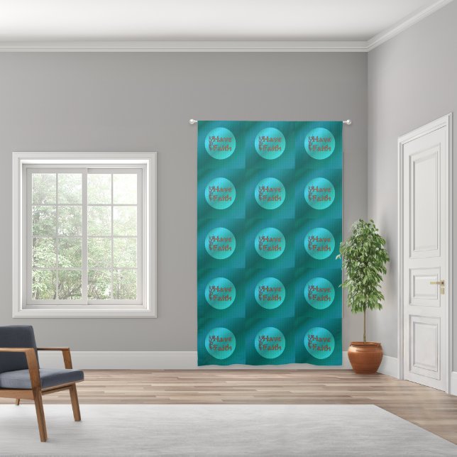 Have Faith Inspirational  Blackout Curtains (Wide)