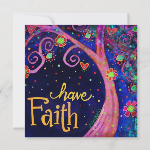 Have Faith Inspirivity tree Note Card