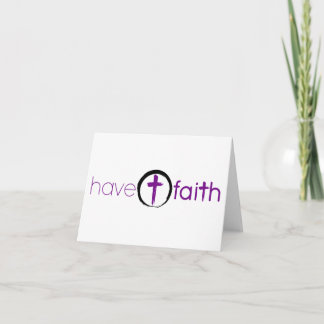 Have Faith Notecard Purple with Circle Cross