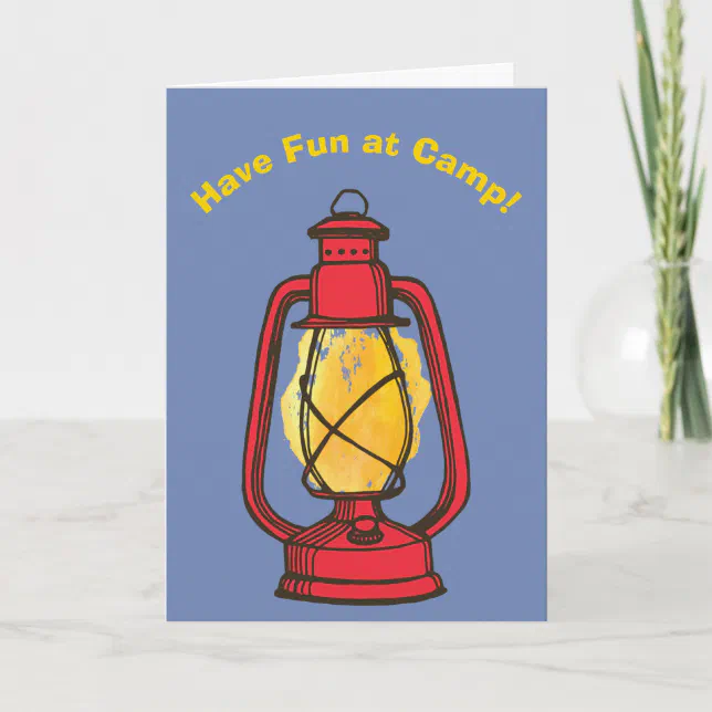 Have Fun At Camp Red Lantern Greeting Card | Zazzle