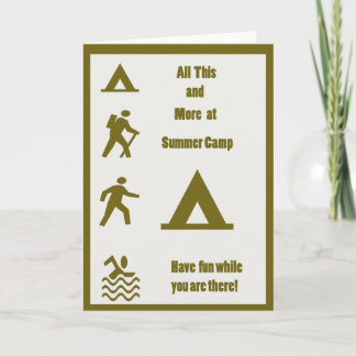 Have Fun At Summer Camp Greeting Card