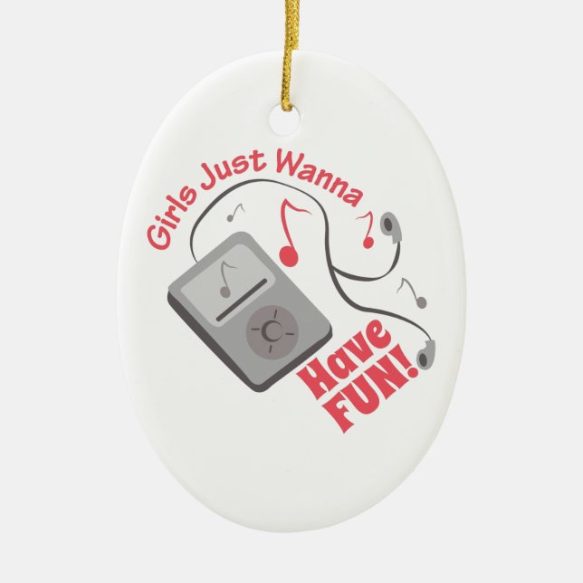 Have Fun Ceramic Ornament (Front)
