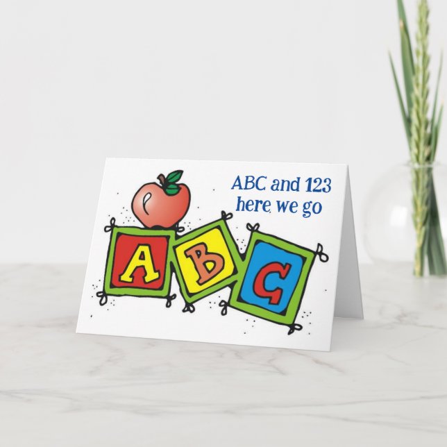 HAVE FUN ON YOUR "1st DAY OF KINDERGARDEN" Card (Front)