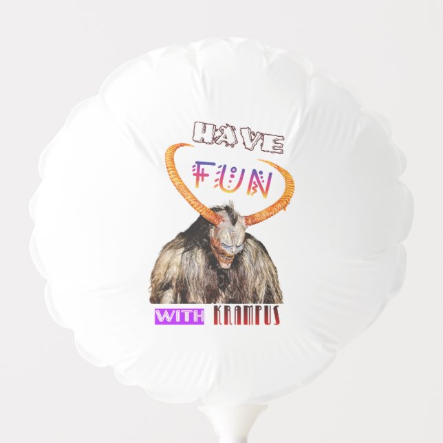 Have Fun With Krampus Yule Spooky December Krampus Balloon (Front)