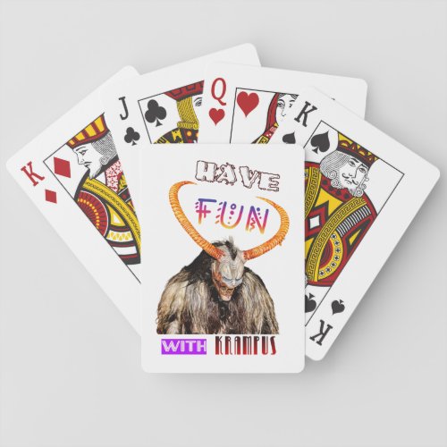 Have Fun With Krampus Yule Spooky December Krampus Playing Cards