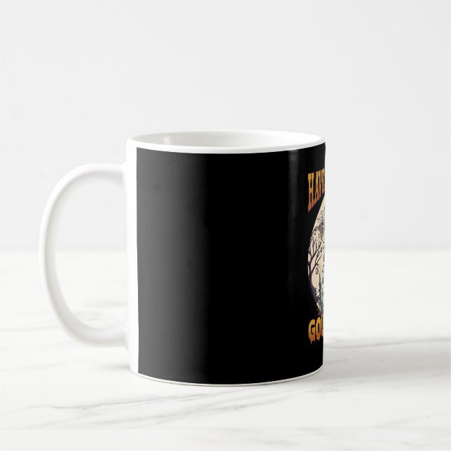 Have Funky Gourd Time Ghost Pumpkin Graveyard Coffee Mug (Left)