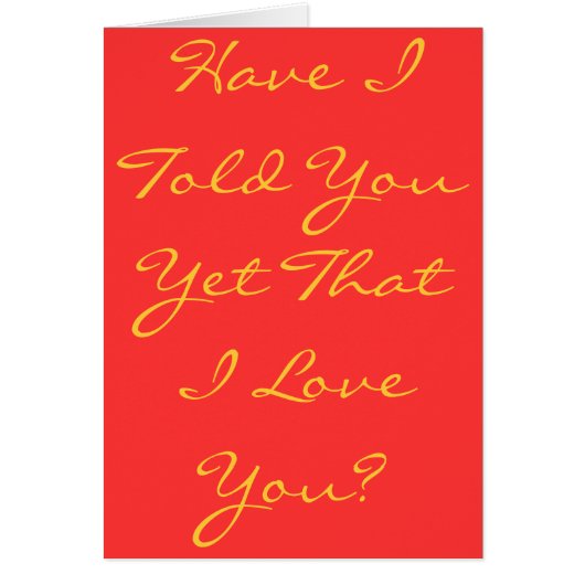 Have I told you....? Cards (Front)