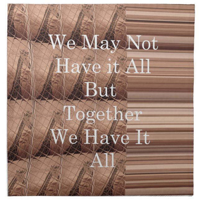 Have it all Giraffe Safari  Hakuna Matata woven so Cloth Napkin (Front)