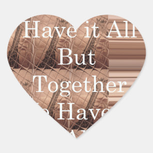 Have it all Giraffe Safari Hakuna Matata woven so Heart Sticker