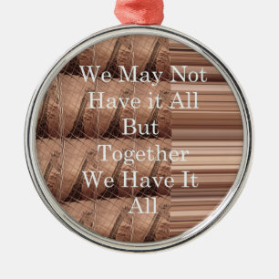 Have it all Giraffe Safari Hakuna Matata woven so Metal Ornament