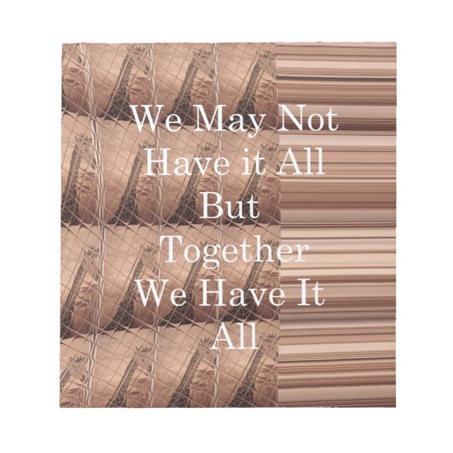 Have it all Giraffe Safari  Hakuna Matata woven so Notepad (Front)