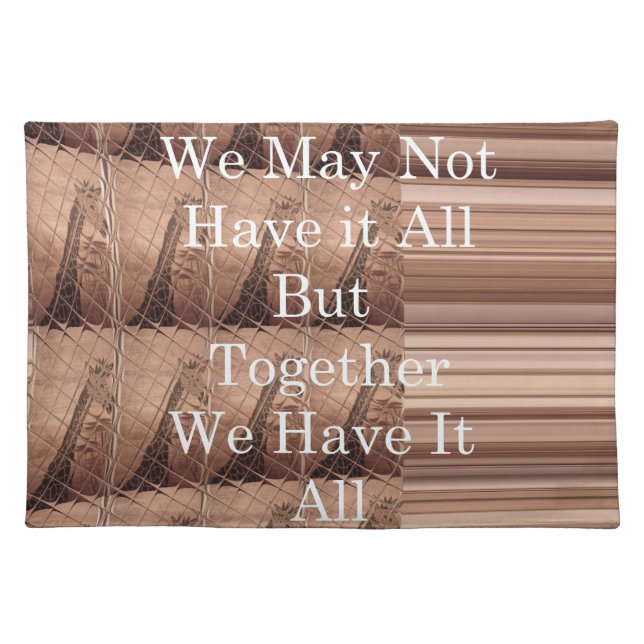 Have it all Giraffe Safari  Hakuna Matata woven so Placemat (Front)