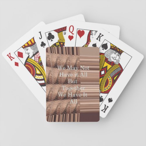 Have it all Giraffe Safari  Hakuna Matata woven so Playing Cards