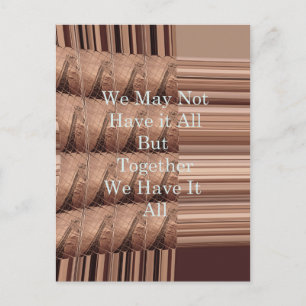 Have it all Giraffe Safari  Hakuna Matata woven so Postcard