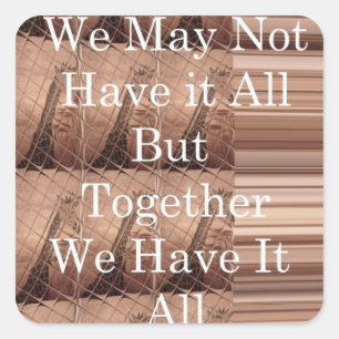 Have it all Giraffe Safari Hakuna Matata woven so Square Sticker