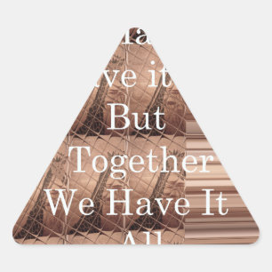 Have it all Giraffe Safari Hakuna Matata woven so Triangle Sticker