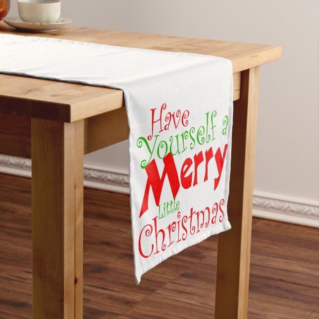 Have Merry Christmas Holiday Tablerunner Short Table Runner (In Situ)