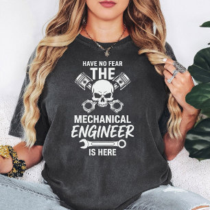 Have No Fear Mechanical Engineer Is Here Skull Pis T-Shirt