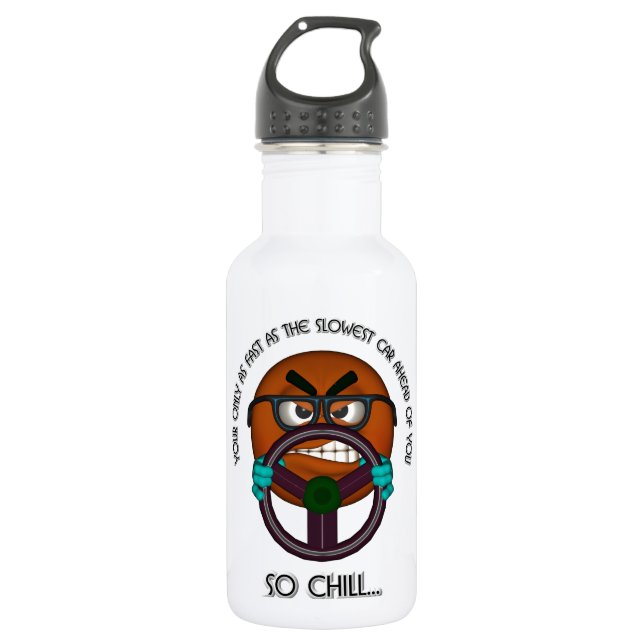 Have Patients Behind The Wheel Water Bottle (Front)