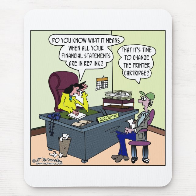 Have Red Ink? Change the Printer Cartridge. Mouse Pad (Front)