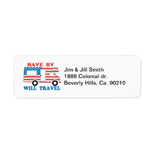 Have RV Will Travel America Label