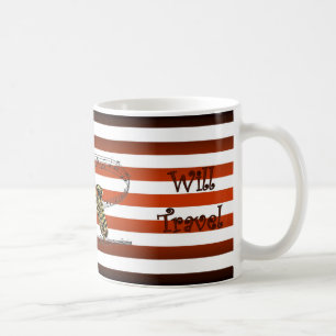 Have Saxophone ~ Will Travel ~ Musical Stripes ~ Coffee Mug