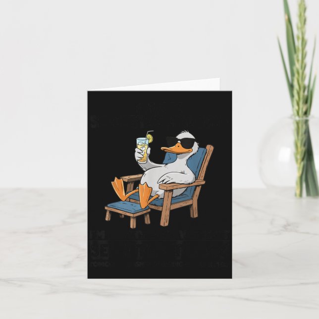 Have Selective Hearing Funny Sarcastic Duck Humor Card (Front)