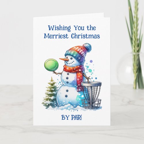 Have the Merriest Christmas by Par  Disc Golf Card