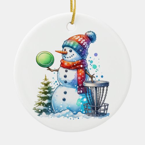 Have the Merriest Christmas by Par  Disc Golf Ceramic Ornament