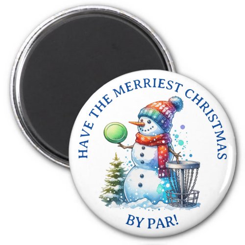 Have the Merriest Christmas by Par  Disc Golf Magnet