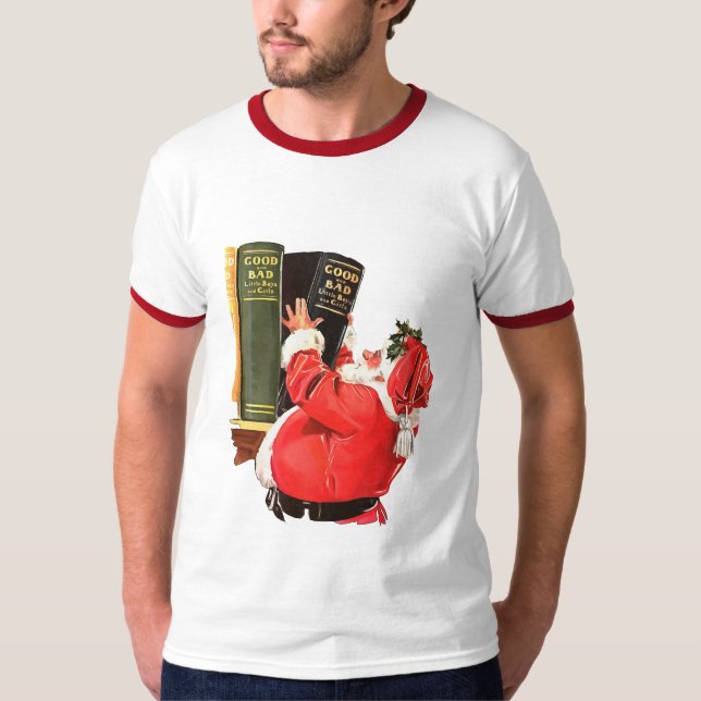 Have You Been A Good Boy Or Girl Christmas Art T-Shirt (Front)