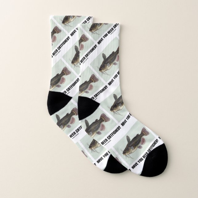 Have You Been Catfished? Catfish Query Humor Socks (Pair)