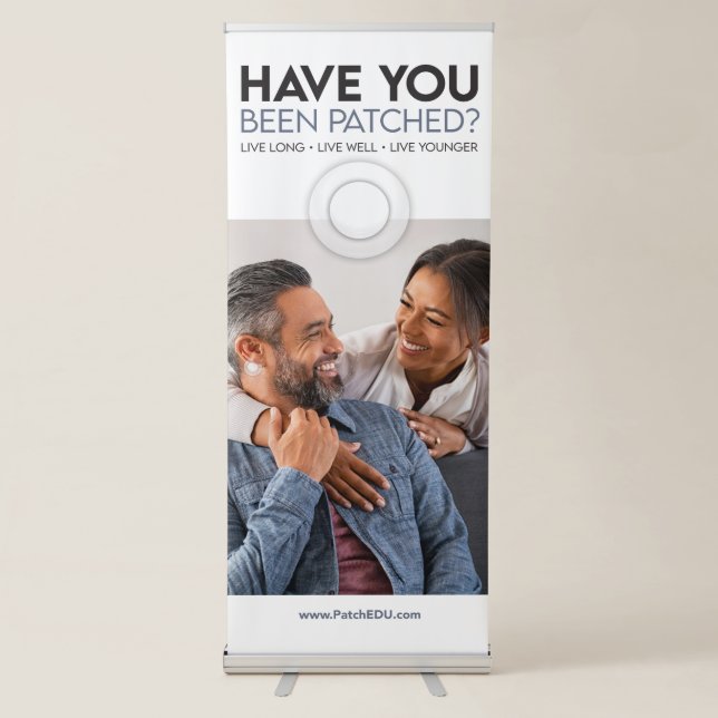 Have You Been Patched? Banner (blue) (Front)