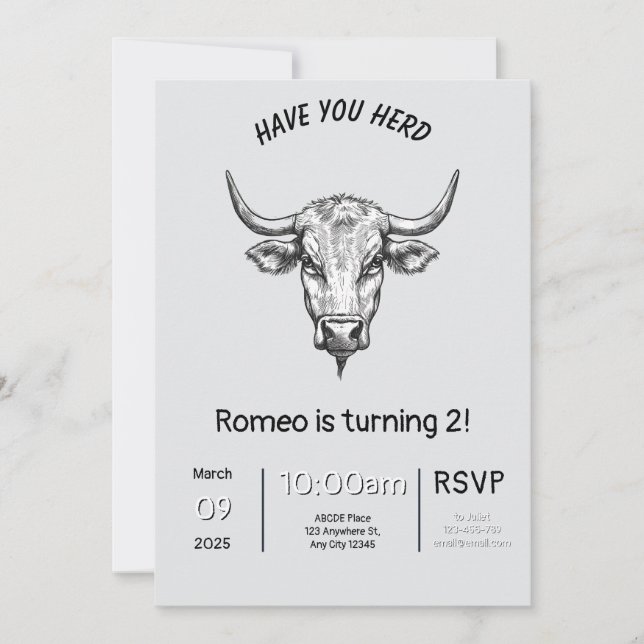 Have You Heard Birthday Invitation Card (Front)