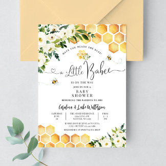 Have You Heard the Buzz Babee Baby Shower Invitation