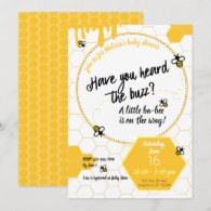 Have you heard the Buzz? Baby Shower Bee Theme Invitation