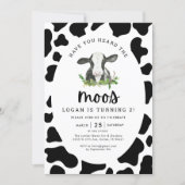 Have You Heard The Moos Cow Boy 2nd Birthday Invitation (Front)