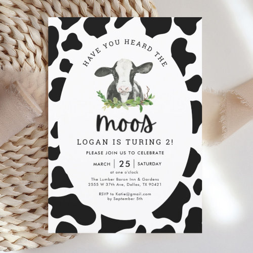 Have You Heard The Moos Cow Boy 2nd Birthday
