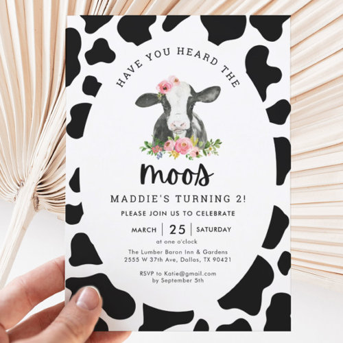 Have You Heard The Moos Cow Girl 2nd Birthday