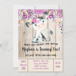 Have you heard the moos cow invitation. invitation