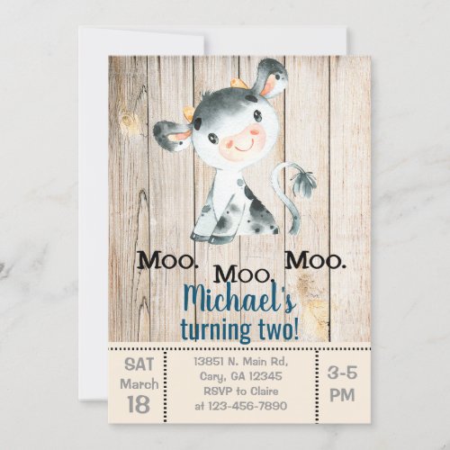 Have you heard the moos cow invitation invitation